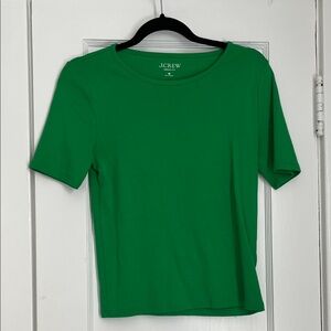 J. Crew Women's Vibrant Green Short Sleeve Tee
